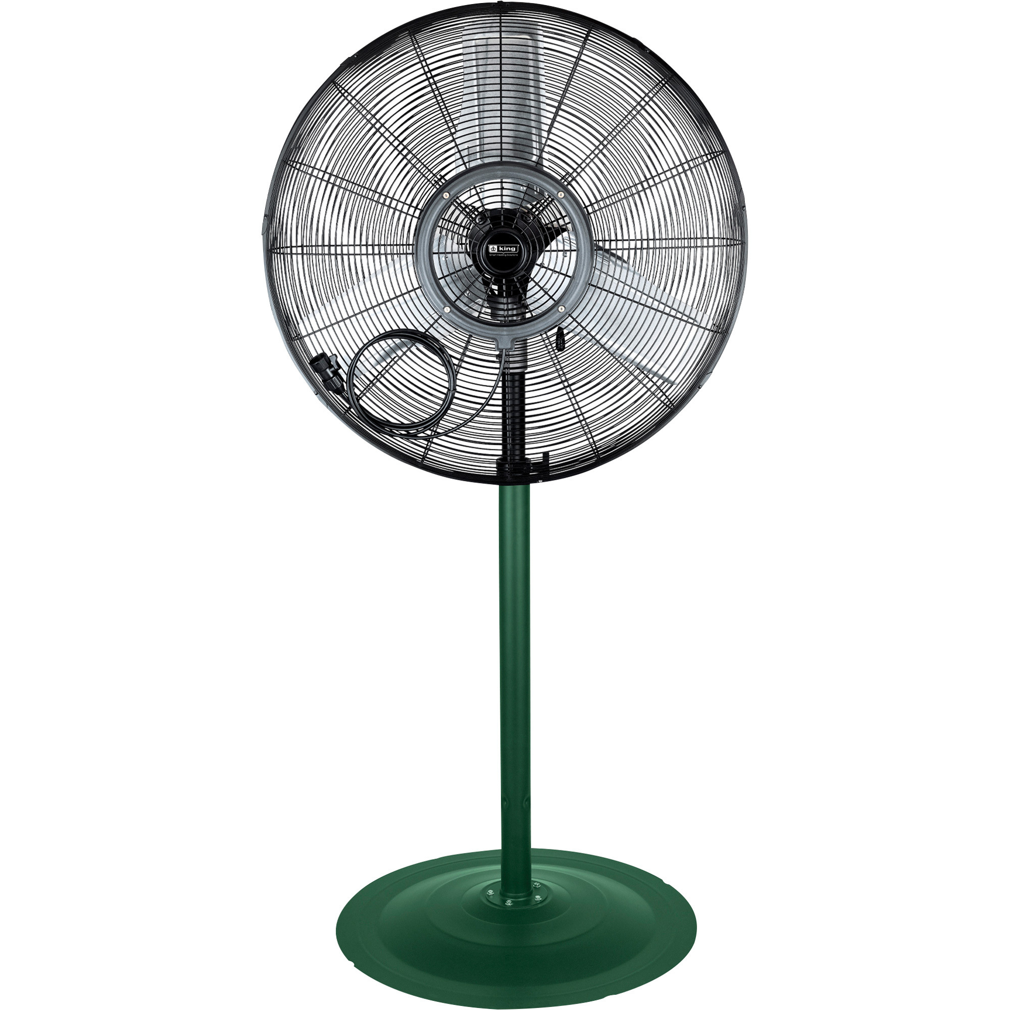 King Commercial High Velocity Oscillating Pedestal Fan, 30in. Dia., 57in.-75in.H, Model# PFO-30